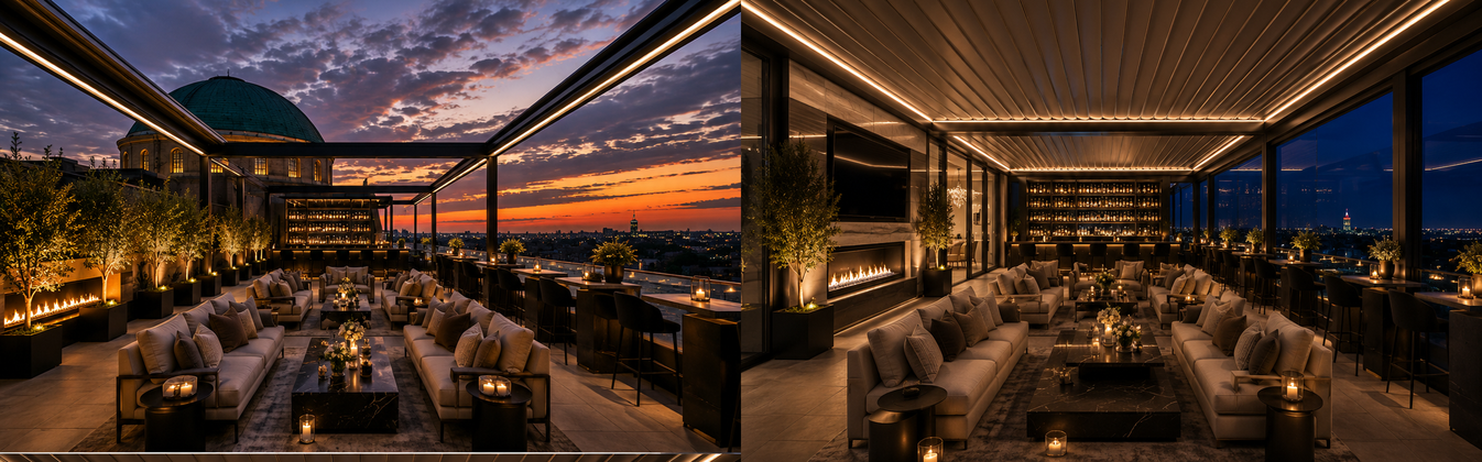 The future rooftop terrace at La Dome